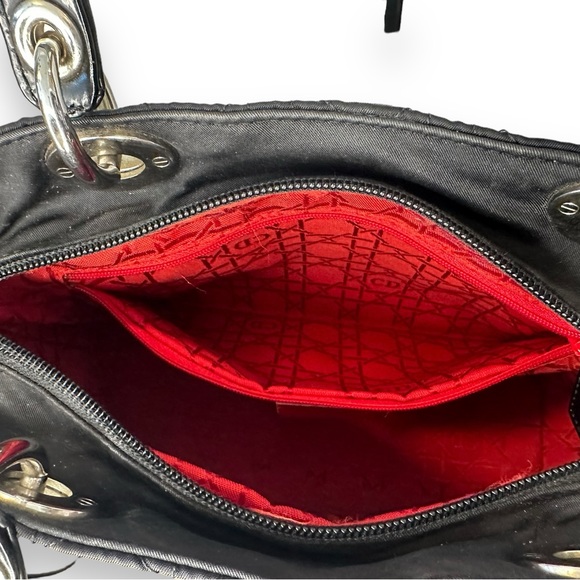 Christian Dior Vintage Lady Dior Cannage Nylon Handbag - Picture 10 of 15